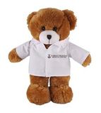 Custom Soft Plush Mocha Teddy Bear in Doctor's Jacket 12
