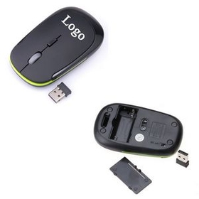Custom 2.4GHz Ultra-thin Wireless Laptop Mouse, 4.5"" L x 2.4"" W x 1"" H