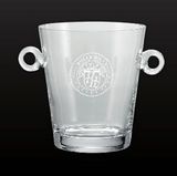 Custom Lead Free Crystal Champagne Bucket w/ Round Handle (10