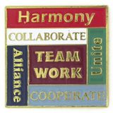 Blank Corporate - Harmony, Teamwork, Unite Pin, 7/8