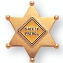 Blank Safety Patrol Star Award Lapel Pin, 7/8