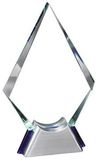 Blank Glass Spear Award Mounted in Brushed Aluminum Metal Base (5 1/2