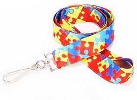 Custom USA made Lanyards - 5/8" Full color sublimation with J-hook attachment