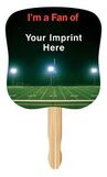 Custom Football Stock Full Color Digital Hourglass Shape Hand Fan