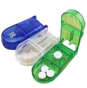 Custom Translucent Pill Box with Cutter, 3.5" L x 1.625" W
