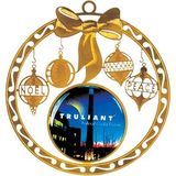 Custom Brass Holiday Ornament, 3.5