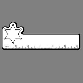 Custom Sheriff`S Badge (6 Pt) 6 Inch Ruler