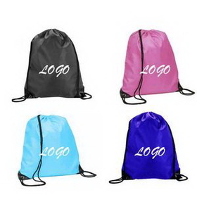 Custom 210D Polyester Drawstring Bag, 16" L x 14" W