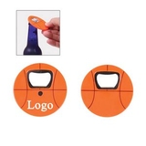 Custom Basketball Shaped Bottle Opener with Magnet, 2 3/4 
