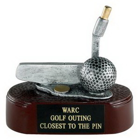 Custom 4 1/2" Resin Golf Putter Trophy
