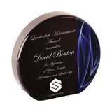 Custom Blue Round Vapor Acrylic Award (6 in), 6