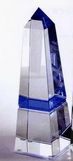 Custom Blue Obelisk Award (2-3/8