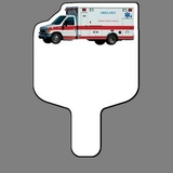 Custom Hand Held Fan W/ Full Color Ambulance, 7 1/2