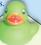 Custom Little Green Rubber Duck, 2 1/4" L X 2 3/8" W X 2" H, Price/piece