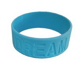 1" Debossed Custom Silicone Wristband - 5 Day Delivery