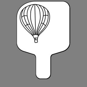 Custom Hand Held Fan W/ Hot Air Balloon, 7 1/2" W x 11" H