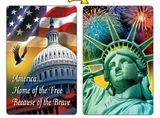 Custom Lenticular Flip Image Stock Wallet Cards (Home Of The Free)