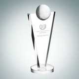 Custom Success Globe Optical Crystal Award (Small), 7 3/8