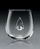 Custom 16 3/4 Oz. Red Wine Stemless Glass, 3 7/8