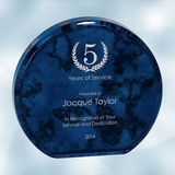 Custom Blue Marble Aurora Acrylic Award (Large), 5 1/2