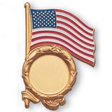 Blank U.S. Flag Plaque Mount W/2