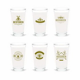 16 oz. Photo Mixing Glass with White Patch, Personalised Mixing Glass, Custom Mixing Glass, 5.875