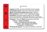 Custom Hospital Fire Emergency Procedure Badge W/ Slot, 2 1/8