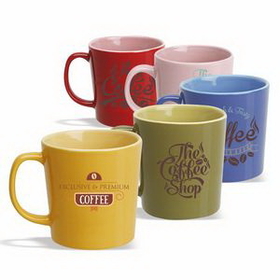 Coffee mug, 14 oz. Breve Mug, Ceramic Mug, Personalised Mug, Custom Mug, Advertising Mug, 3.875" H x 3.25" Diameter x 3.1875" Diameter