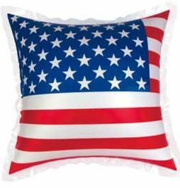 Custom 20"x20" Inflatable Usa Flag Pillow