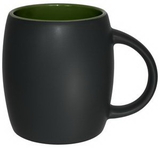 Custom 14 oz. Puget Barrel Mug, Olive in/Slate Matte out, 4 1/8