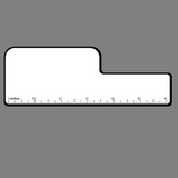 Custom Rectangle 1-3/8 X 2-5/8 W/Rounded Corners 6 Inch Ruler