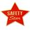 Blank Safety Star - Red Pin, 1" L, Price/piece
