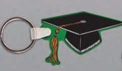 Graduation Cap Hat Key Tag
