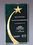 Blank Shooting Star Acrylic Award w/ Green Marble Pattern (4 1/2"x6"), Price/piece