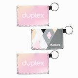 Custom Duplex Neoprene Card Guard Holder w/ Keychain - 4 Color Process (4.125