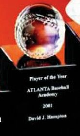 Custom Glass Baseball Sports Ball Award (2 5/8")