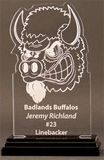 Custom 386-AP0BUFFALBBZ  - Badland Buffaloes Award-Clear Acrylic