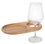 Custom Mini-Oval Bamboo Party Plate with Built In Stemware Holder, Price/piece