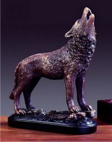 Custom Howling Wolf Resin Award (11"x12.5")