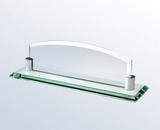 Custom Jade Glass Name Plate with Aluminum Holder (3-7/8