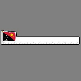12" Ruler W/ Full Color Flag Of Papua New Guinea