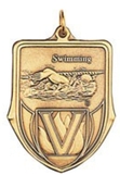 Custom 100 Series Stock Medal (Male Swimming) Gold, Silver, Bronze