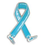 Blank Light Blue Awareness Walk Lapel Pin, 1
