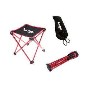Custom Outdoor Mini Portable Folding Stool Camping Chair, 8 7/10" L x 8 7/10" W x 10 4/5" H