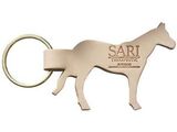 Custom 2-Sided Natural Leather Horse Keychain