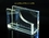 Custom Business Card Holder optical crystal award trophy., 2.5" L x 4" W x 1.5" H, Price/piece