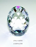 Custom Rainbow Faceted Egg Crystal Award Trophy., 2
