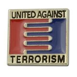 Custom United Against Terrorism Lapel Pin, 3/4