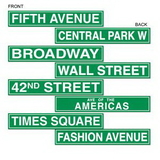 Custom New York City Street Sign Cutouts, 4