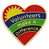 Blank Volunteers Make A Difference Lapel Pin, 7/8